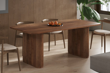 Table Jean 200 cm Ovale Danoise Bois de manguier Brun clair
