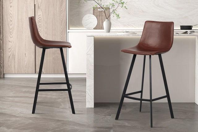 Tabouret de bar Ozan PU Brun