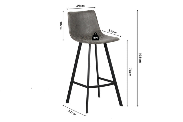 Tabouret de bar Ozan - dimensions