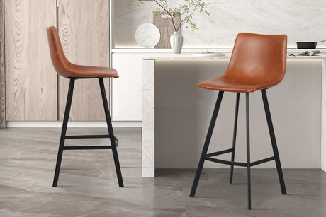 Tabouret de bar Ozan PU Cognac