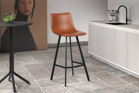 Tabouret de bar Ozan PU Cognac - vue 2