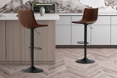 Tabouret de bar Trevi PU Brun