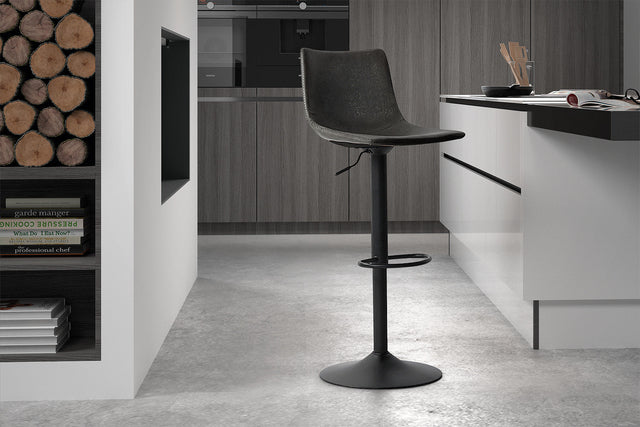 Tabouret de bar Trevi PU Noir - vue 2