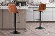 Tabouret de bar Trevi PU Cognac