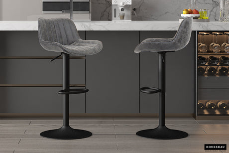 Tabouret de bar Fenna PU Gris - vue 2