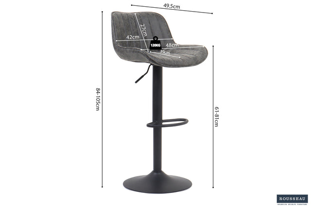 Tabouret de bar Fenna - dimensions