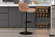Tabouret de bar Fenna PU Cognac