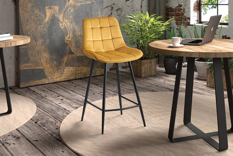 Chaise de comptoir Juta Velours Or - vue 2