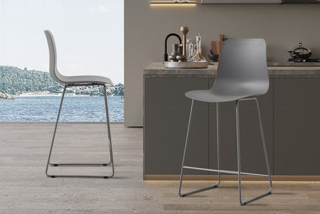 Chaise de comptoir Marie PP Gris