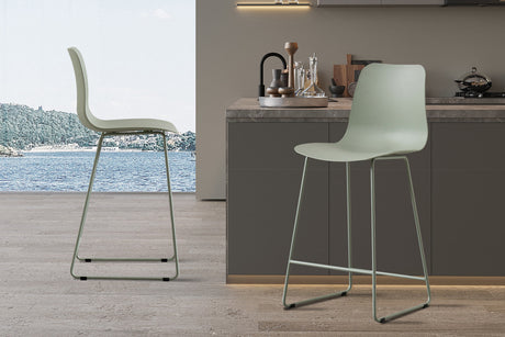 Chaise de comptoir Marie PP Gris-vert