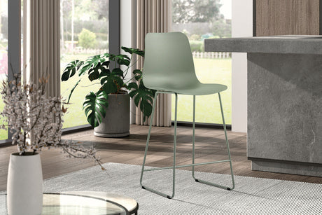 Chaise de comptoir Marie PP Gris-vert - vue 2