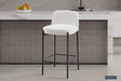 Chaise de comptoir Ella Blanc