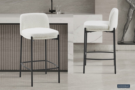 Chaise de comptoir Ella Blanc - vue 2