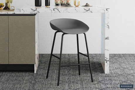 Chaise de comptoir Anna PP Gris