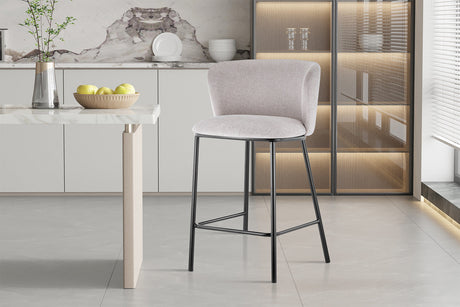 Chaise de comptoir Arthur Tissu Ote Belfast 23 Beige