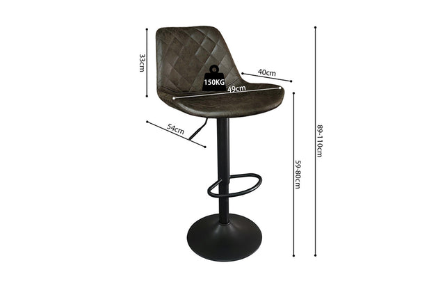Tabouret de bar Madrid - dimensions