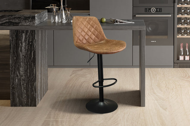 Tabouret de bar Madrid PU Ote Topper 02 Cognac - vue 2