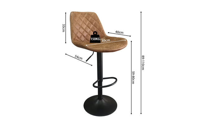 Tabouret de bar Madrid - dimensions