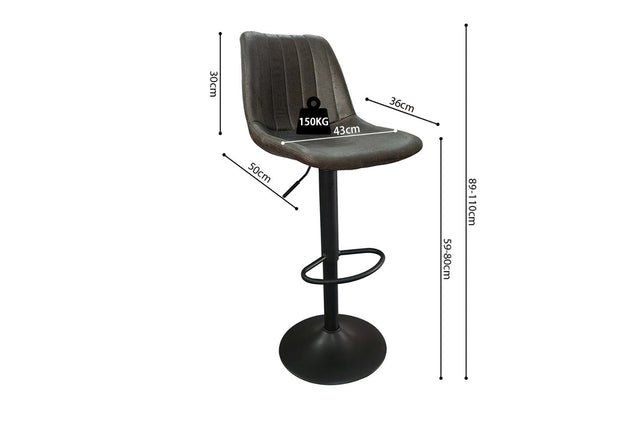 Tabouret de bar Barcelona - dimensions