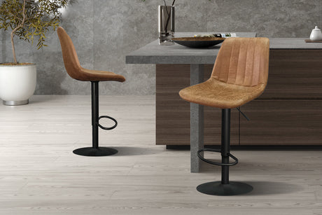Tabouret de bar Barcelona PU Ote Topper 02 Cognac