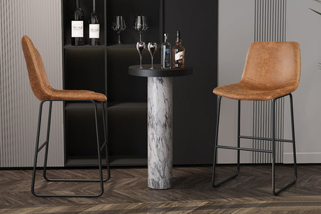 Chaise de Comptoir Mancia PU Ote Topper 02 Cognac
