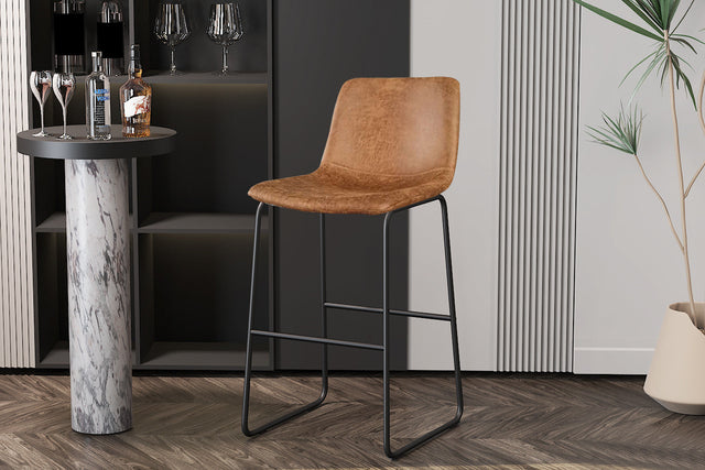 Chaise de Comptoir Mancia PU Ote Topper 02 Cognac - vue 2
