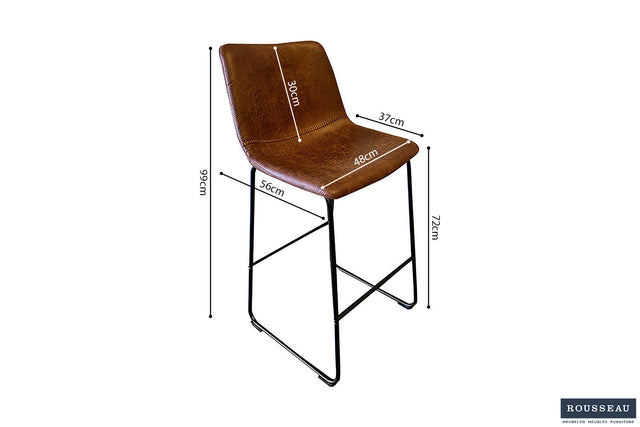 Tabouret de bar Mancia - dimensions
