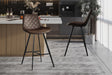 Tabouret de bar Palmas PU Ote Topper Brun foncé