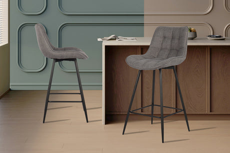 Chaise de comptoir Ariba Tissu Ote Montego 466 Gris