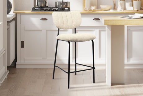 Chaise de comptoir Antura Tissu Ote Lisa 110 Beige - vue 2