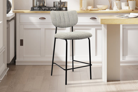 Chaise de comptoir Antura Tissu Ote Lisa 453 Gris clair - vue 2