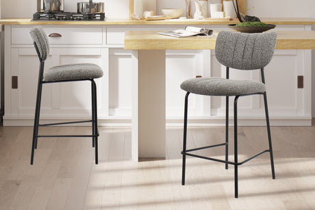 Chaise de comptoir Antura Tissu Ote Lisa 456 Gris foncé