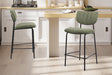 Chaise de comptoir Antura Tissu Ote Lisa 356 Vert