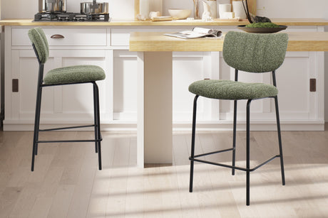 Chaise de comptoir Antura Tissu Ote Lisa 356 Vert