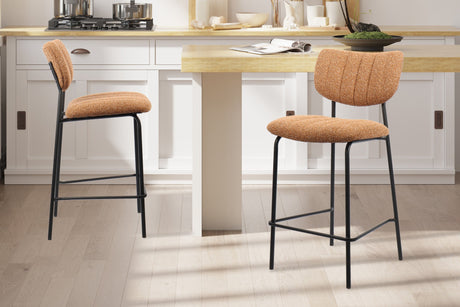 Chaise de comptoir Antura Tissu Ote Lisa 251 Orange