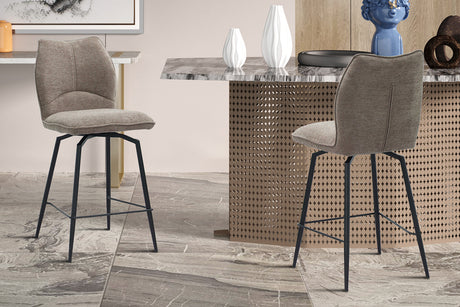 Chaise de comptoir Lara Tissu Ote Sea 173 Pivotant Sable