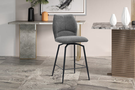 Chaise de comptoir Lara Tissu Ote Sea 456 Pivotant Gris - vue 2