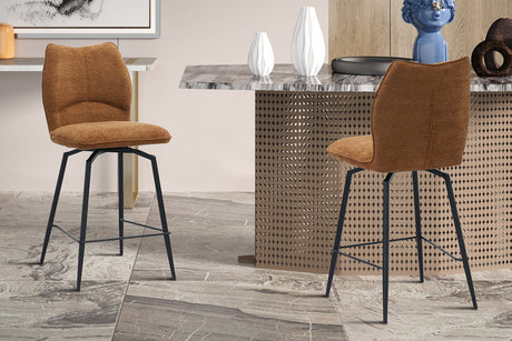 Chaise de comptoir Lara Tissu Ote Sea 500 Pivotant Rouille