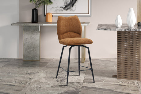 Chaise de comptoir Lara Tissu Ote Sea 500 Pivotant Rouille - vue 2