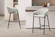Chaise de comptoir Hugo Corduroy Gris clair