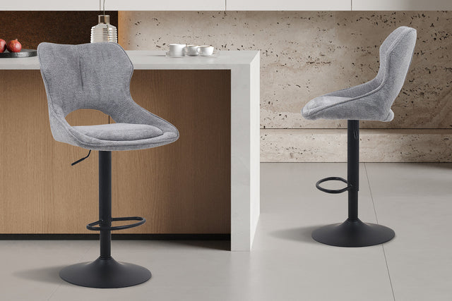 Chaise de bar Mori Tissu Ote Share 456 Gris foncé - vue 2