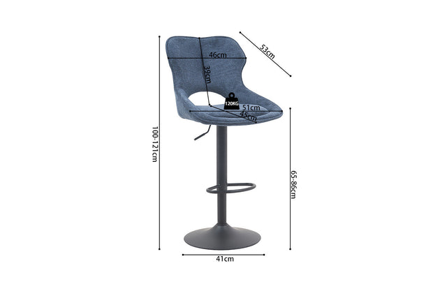 Chaise de bar Mori - dimensions