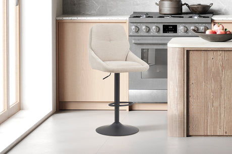 Chaise de bar Sabine Tissu Ote Sea 140 Pivotant Ecru