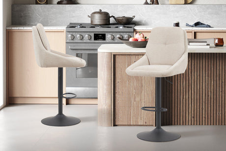 Chaise de bar Sabine Tissu Ote Sea 140 Pivotant Ecru - vue 2