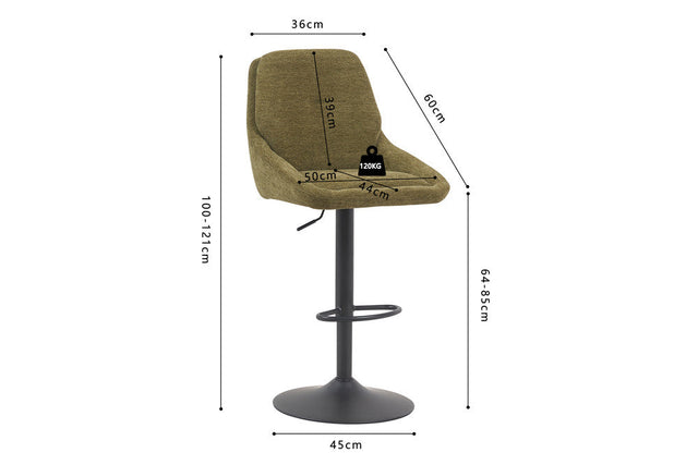 Chaise de bar Sabine - dimensions