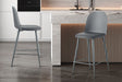 Chaise de comptoir Jasmin Assise PP Coussin PU Gris