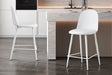 Chaise de comptoir Jasmin Assise PP Coussin PU Blanc