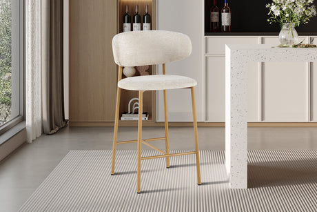 Chaise de comptoir Coco Naturel Tissu Raven 24 Beige - vue 2