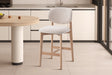Chaise de comptoir Carmen Chêne Naturel Ote Milan 103 Beige