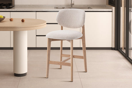 Chaise de comptoir Carmen Chêne Naturel Ote Milan 103 Beige